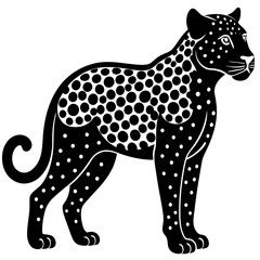  Leopard silhouette vector illustration 