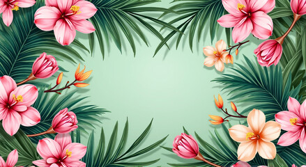Fototapeta premium flowers frame