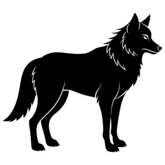  Wolf silhouette vector illustration 