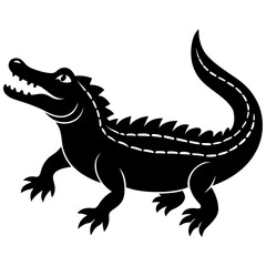Alligator silhouette vector illustration 