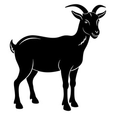 Goat silhouette vector illustration 