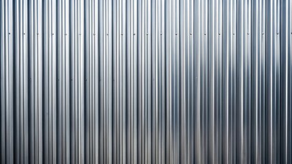 Fototapeta premium A textured surface of vertical corrugated metal panels with evenly spaced rivets