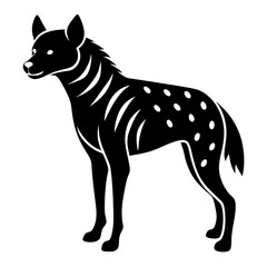  Hyena silhouette vector illustration 