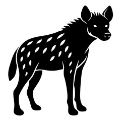  Hyena silhouette vector illustration 