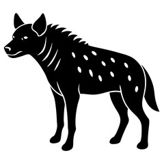 Hyena silhouette vector illustration 