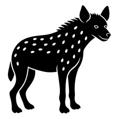  Hyena silhouette vector illustration 