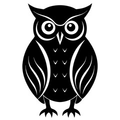 Fototapeta premium Owl silhouette vector illustration 