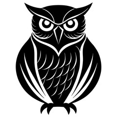  Owl silhouette vector illustration 