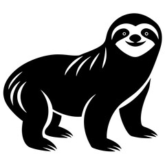  Sloth silhouette vector illustration