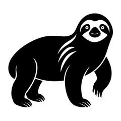  Sloth silhouette vector illustration