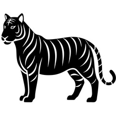 Tiger silhouette vector illustration 