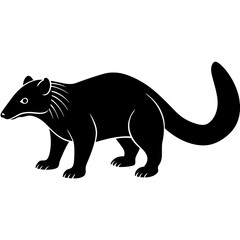 Fototapeta premium Binturong silhouette vector illustration