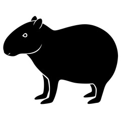  Capybara silhouette vector illustration