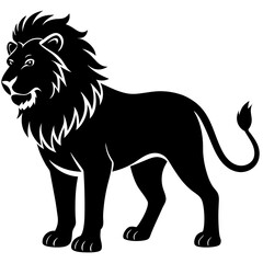  Lion silhouette vector illustration 