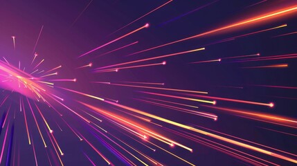 Obraz premium Abstract Background with Neon Lights