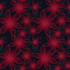 Red flower pattern for your design