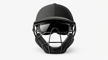 Naklejka premium a baseball umpire mask clipart, protective gear, 3D vector, black metal and padding, isolated on white background