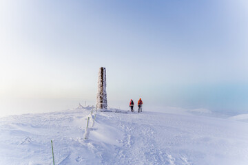 Minimalist Winter Landscape in Bieszczady, Wielka Rawka