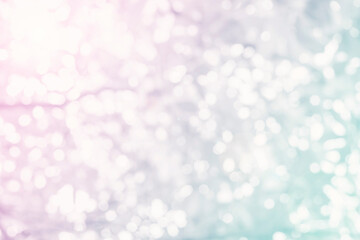 Blur dream cool bokeh grass in morning sunny day nature background concept csr modern life, eco spring, summer friday happy easter, fresh bio green texture. Abstract clean blue cyan shade wallpaper.