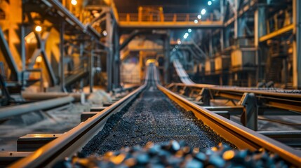 Industrial Conveyor Belt Transportation