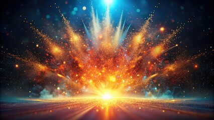 Obraz premium Abstract background with dirty explosion ground particles, grunge, debris, scattered, gritty, textured, disarray, chaos