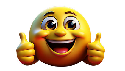  Yellow Smiley Emoji Giving a Thumbs Up