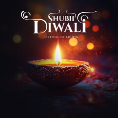 Shubh Diwali banner design