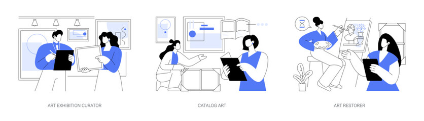 Art gallery isolated cartoon vector illustrations se