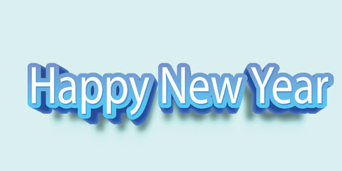 Editable text 3D design 2025 Happy new year