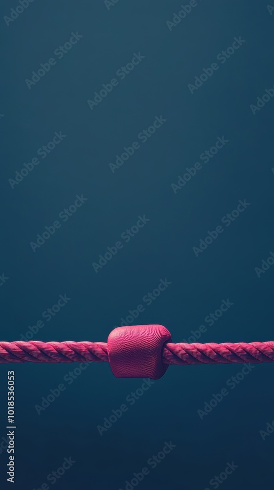 Aufkleber abstract minimalist boxing ropes, stark contrast against a smooth background, emphasizing simplicity