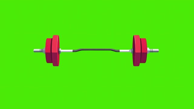 icon of wide barbell isolated on green background. sport and healthy lifestyle concept