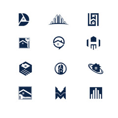 Real Estate Group Logo Design icon design 