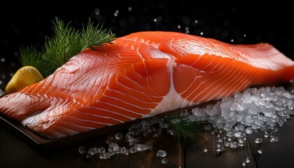 fresh salmon fillet