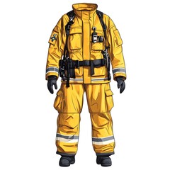 Fototapeta premium Detailed Paramedic Uniform Design on White Background