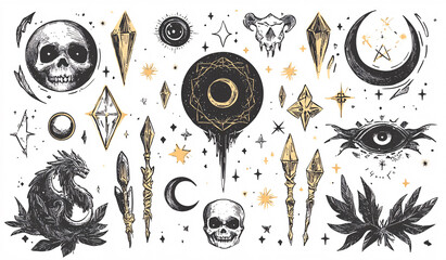Mystical Elements Set.