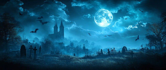 Halloween Cemetery.