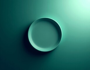 Minimalistic solid color textured background with plate - design for print and cards