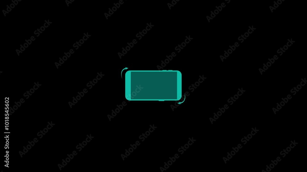 Poster rotate your phone animation video element. turn and rotate your device smartphone icon animation