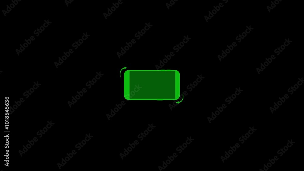 Poster rotate your phone animation video element. turn and rotate your device smartphone icon animation
