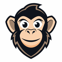 Mascot logo of monkey face designed for T-Shirt print © Suman