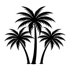 A palm tree silhouette vector art element