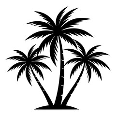 A palm tree silhouette vector art element