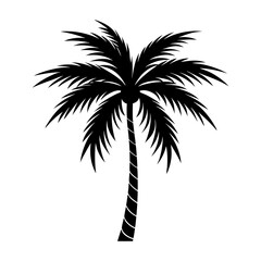 A palm tree silhouette vector art element