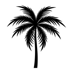 A palm tree silhouette vector art element
