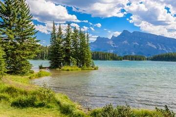 Majestic mountain lake in Canada.