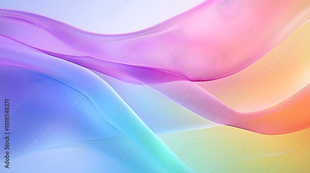 Poster radiant light arcs and prismatic swirls - dreamlike abstract background with fluid design for creati