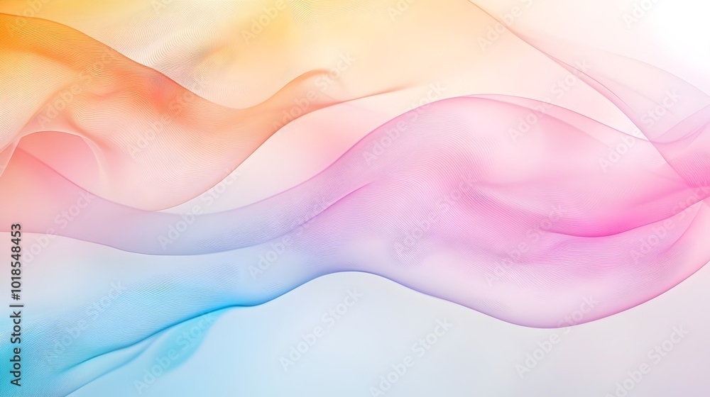 Poster vibrant flow of light waves - dreamlike abstract background with soft prismatic patterns for creativ