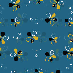 Seamless floral pattern textile vector background