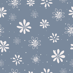 Seamless floral pattern textile vector background