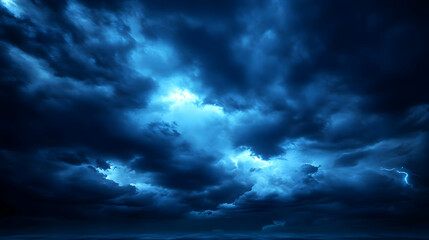 Fototapeta premium Dark and Dramatic Storm Clouds Gather in a Moody Sky